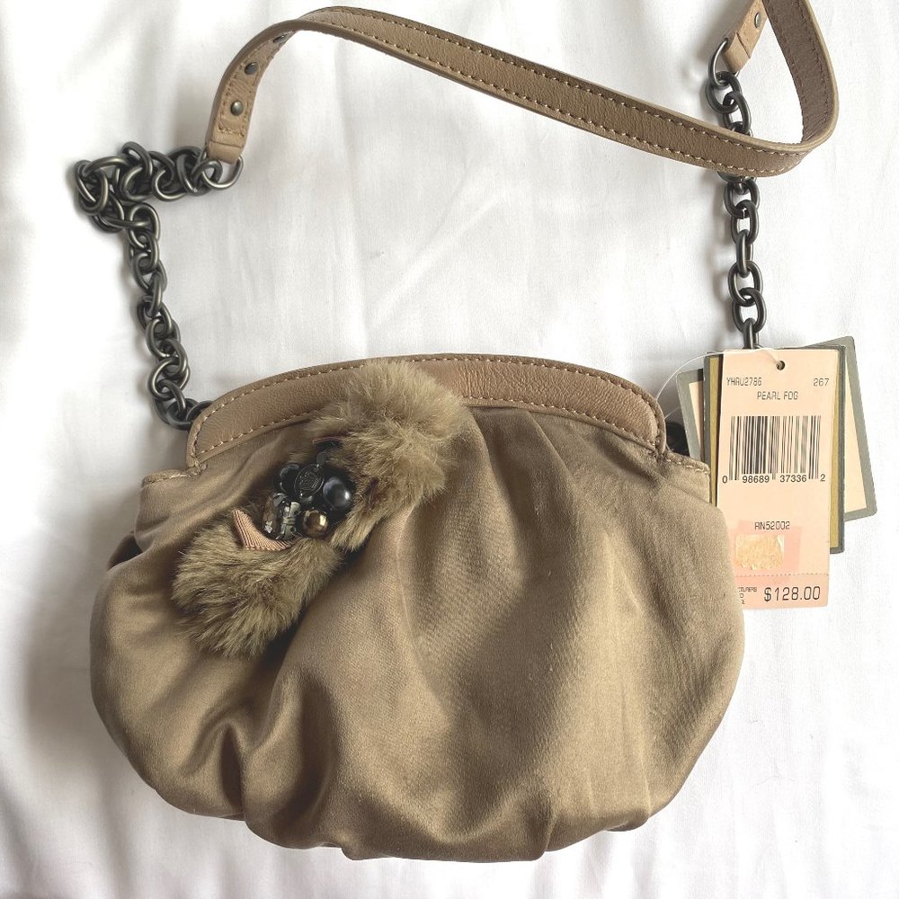 Juicy Couture Vintage Satin Chain Brooch Evening Bag